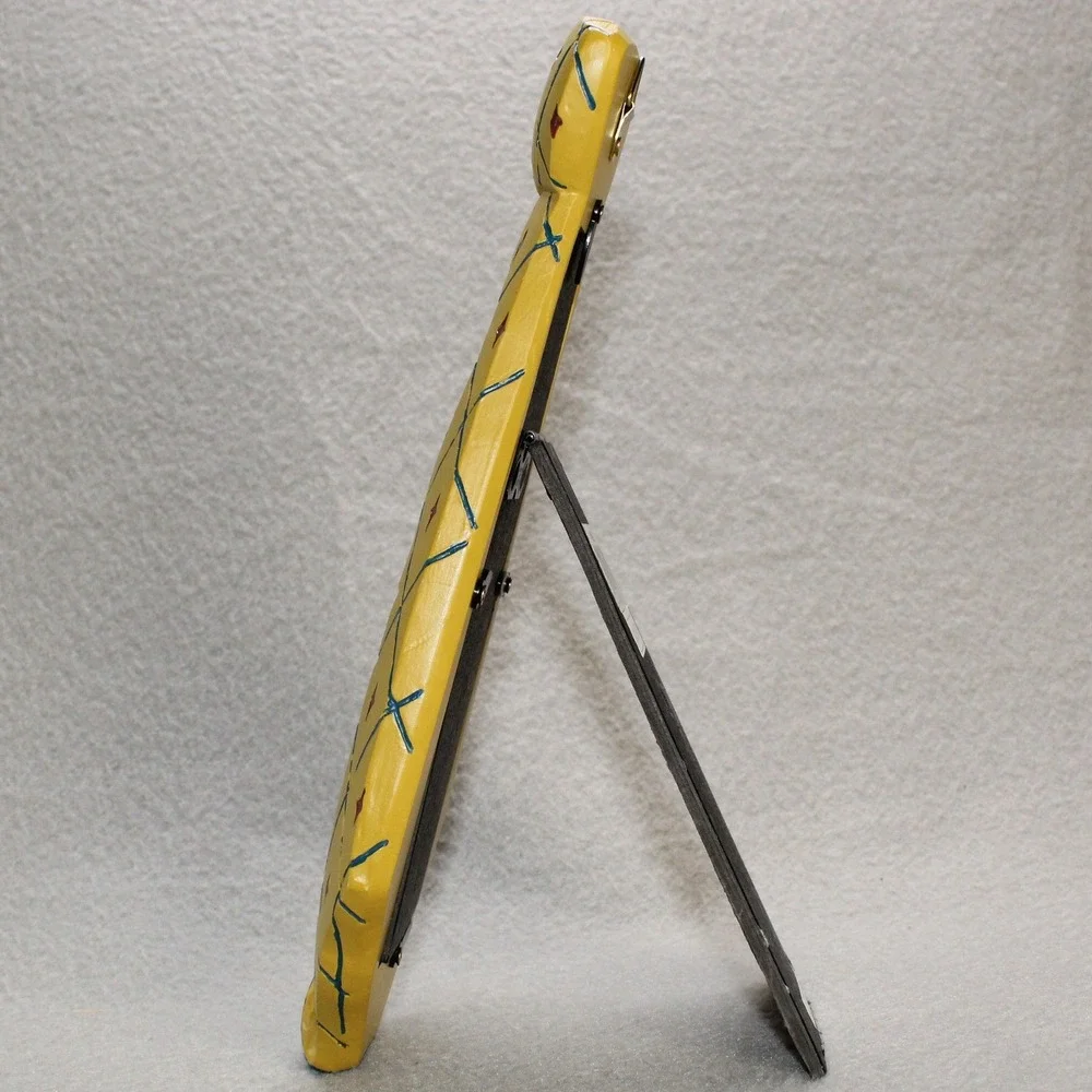 Kohls Necktie Picture Frame Mens Yellow Good Hand Painted Argyle 2-Opening